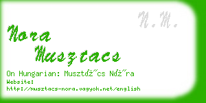 nora musztacs business card